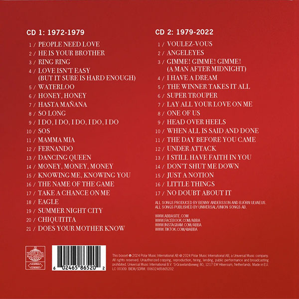 The Singles – The First Fifty Years – ABBA Omnibus | 25 years